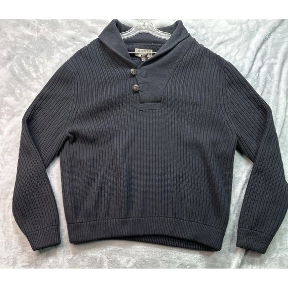 Duluth Trading Co Mens High Neck Infantry Pullover Sweater Wool